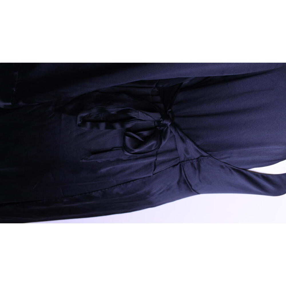 Fleur du Mal Black Silk Midi Wrap Dress - XS - Picture 5 of 8
